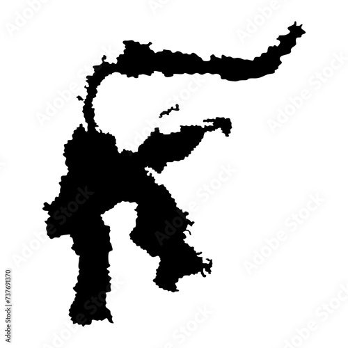 Photography Sulawesi island map silhouette