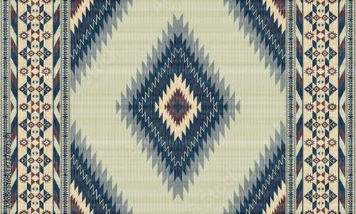 American tribal ethnic native pattern.Traditional Navajo,Aztec,Apache,Southwest and Mexican style fabric pattern.Abstract vector motifs pattern.For fabric,clothing,blanket,carpet,woven,wrap,decoration