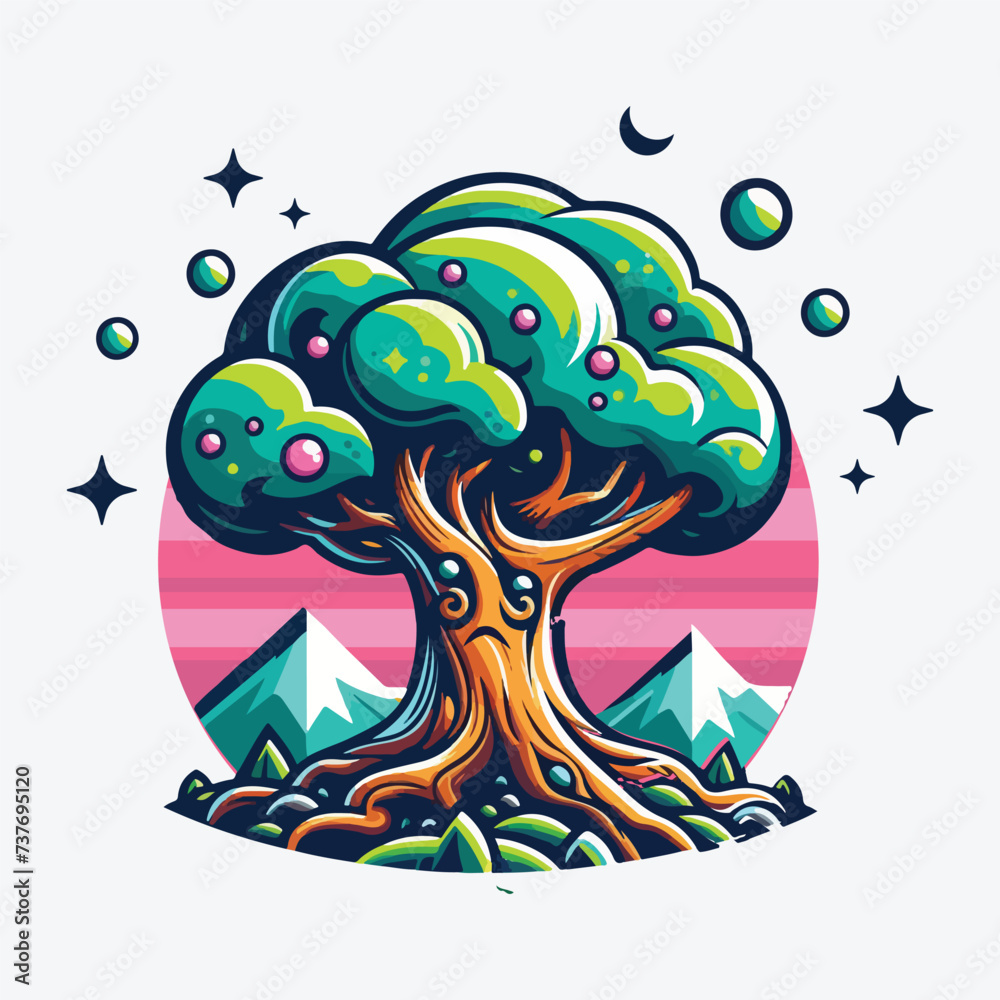 Tree vector t shirt design Tree vector t shirt design