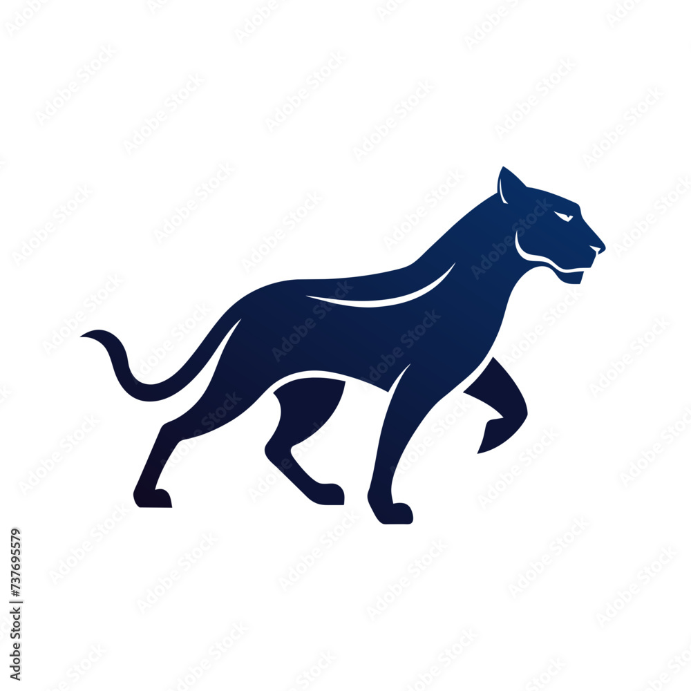 Jaguar Puma Lion Panther silhouette logo design inspiration
