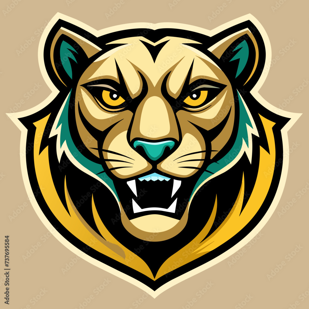 Jaguar Puma Lion Panther logo vector