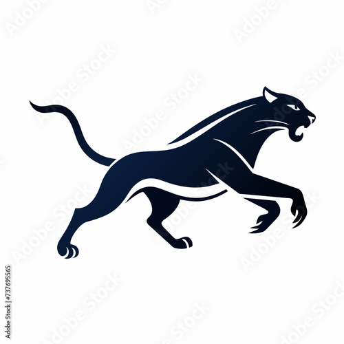 Jaguar Puma Lion Panther silhouette logo design inspiration 