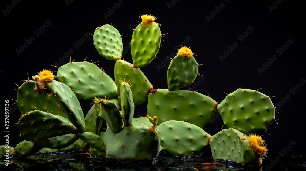 blooming cactus plant. Neural network AI generated art blooming cactus plant. Neural network AI generated art