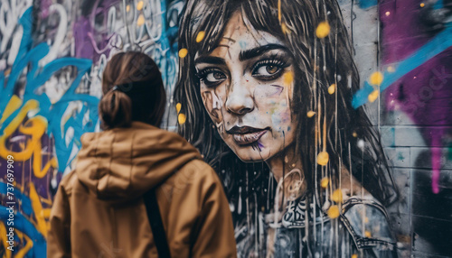 Urban Mosaic: The Graffiti Symphony of Iris