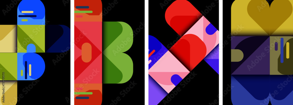 Balance movement geometric backgrounds. Poster collection for wallpaper, business card, cover, poster, banner, brochure, header, website Balance movement geometric backgrounds. Poster collection for wallpaper, business card, cover, poster, banner, brochure, header, website