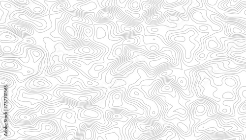 Seamless pattern with White sea map and topographic contours map background ,curved reliefs abstract background. Topographic map patterns, topography line map. White background with