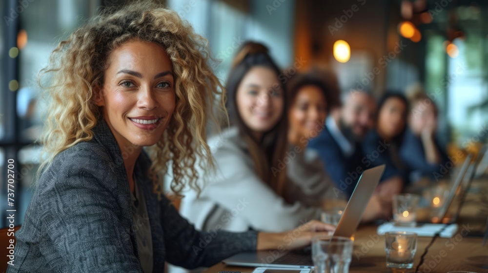 Happy and smiling office colleagues, work teams in the office communication work, harmonious team communication atmosphere Happy and smiling office colleagues, work teams in the office communication work, harmonious team communication atmosphere