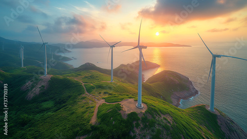 wind turbine, renewable energy, green energy close up uhd image © Creative-Touch