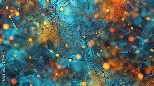 Patterns that mimic a neural network or neurons of the brain, neural connections. 