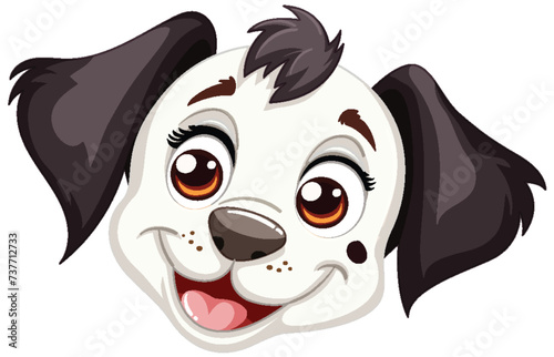 Cartoon of a happy, playful young dog