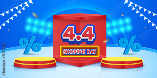 Discount sale promotion event horizontal banner template design