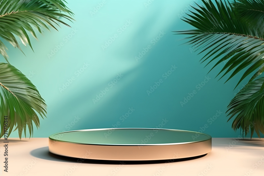 Obraz premium Podium mockup display for product presentation