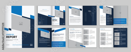 Professional annual report Design vector, Annual template brochures photo
