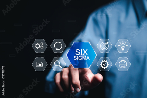 Tableau sur toile Six Sigma concept