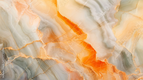 Wallpaper Mural Fluid Artistry - Vibrant Agate Slice Patterns with Coral and Azure Tones Torontodigital.ca