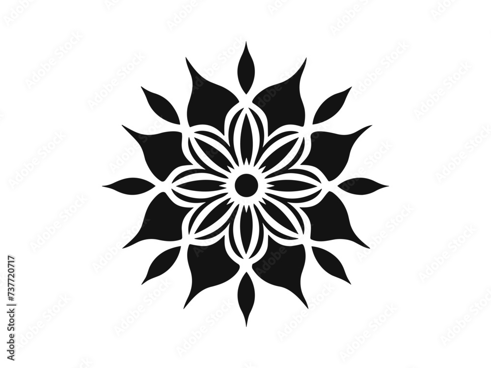 Obraz premium Beautiful minimalist flower illustration art.