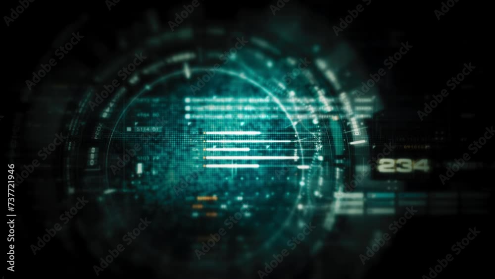 Data matrix simulation UI with cutting-edge digital environment with a ...