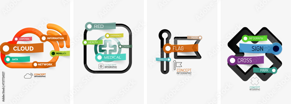 Set of infographics with line design icons. Vector illustration For Wallpaper, Banner, Background, Card, Book Illustration, landing page Set of infographics with line design icons. Vector illustration For Wallpaper, Banner, Background, Card, Book Illustration, landing page