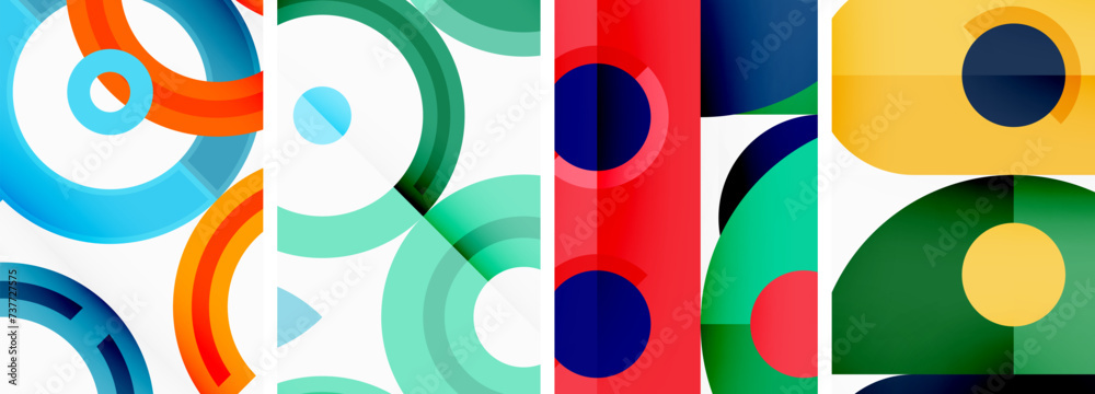Round geometric elements and circles in background design for wallpaper, business card, cover, poster, banner, brochure, header, website Round geometric elements and circles in background design for wallpaper, business card, cover, poster, banner, brochure, header, website