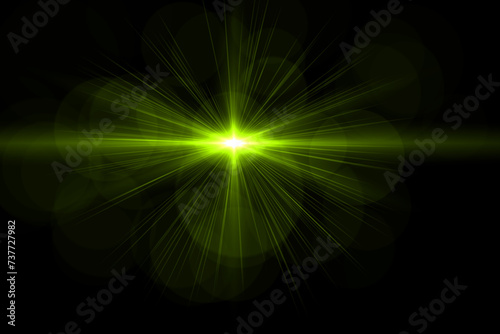lens flare effect on black background