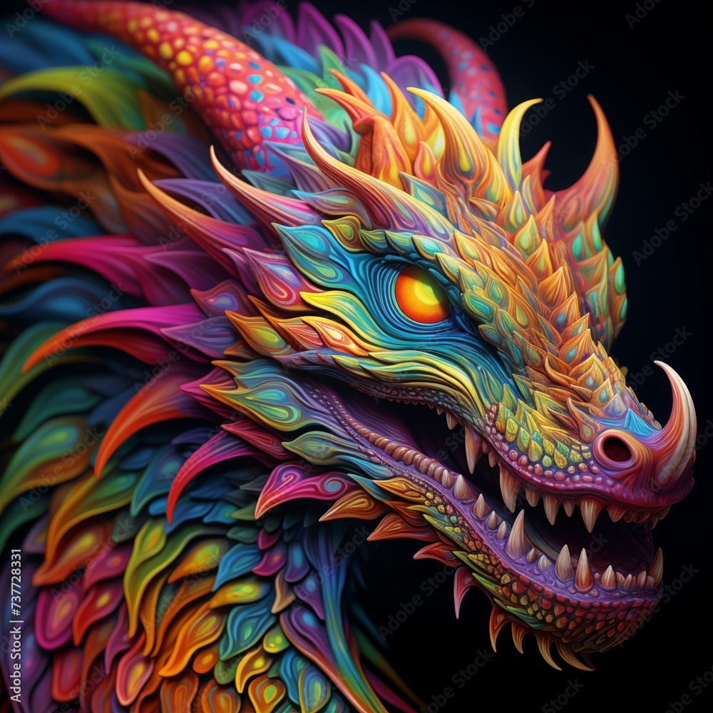 3D colorful Dragon 3D colorful Dragon