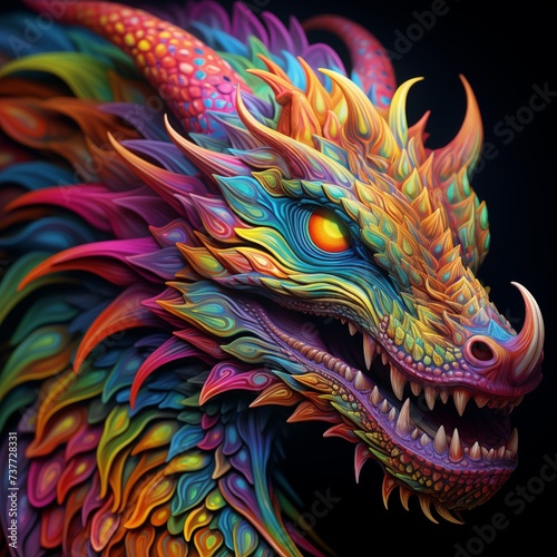 3D colorful Dragon © ENDing Studio