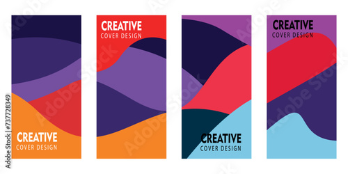 Simple creative colorful abstract cover, for background