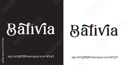 Balivia Modern abstract digital alphabet font. Minimal technology typography, Creative urban sport fashion futuristic font and with numbers. vector illustration