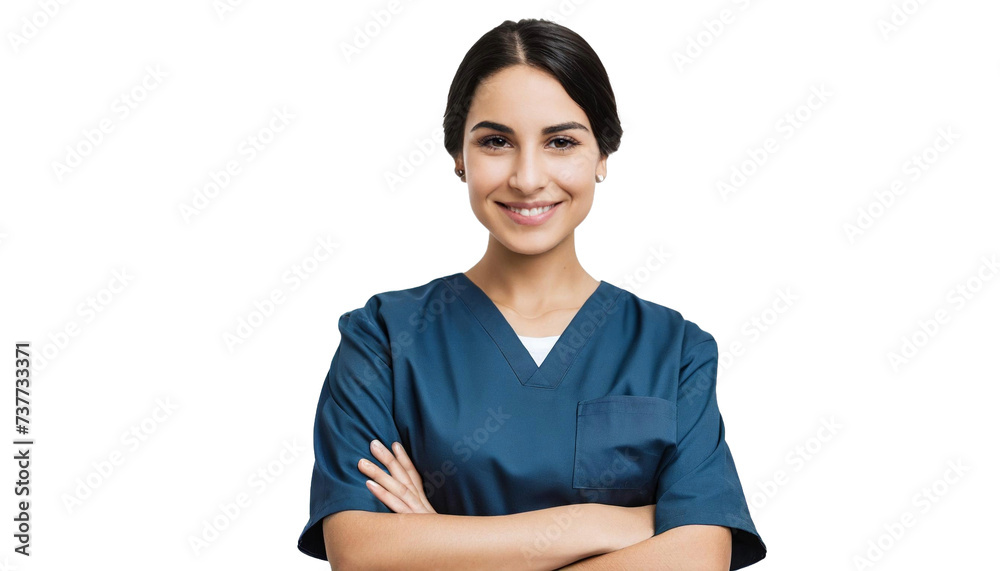 portrait of a confident nurse - obrazy, fototapety, plakaty 