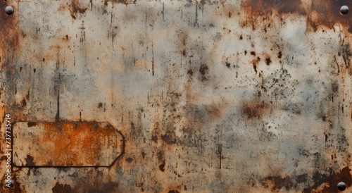 Weathered and worn, the rusted steel wall tells tales of time and resilience, Ai Generated.