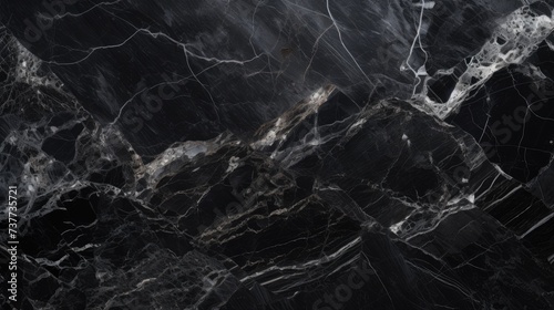 Natural black marble texture, evoking luxury and elegance for skin tile wallpaper, Ai Generated.