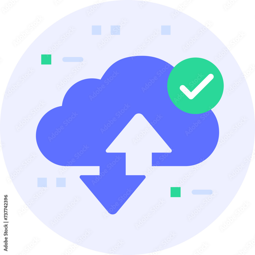 cloud data marketing modern icon illustration cloud data marketing modern icon illustration
