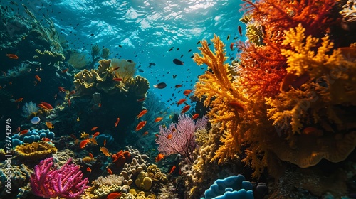 Exploring the Underwater World  Tropical Fish and Colorful Corals in Crystal Clear Ocean Water