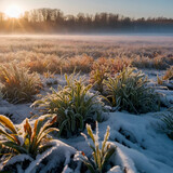 Winter in Siberia background