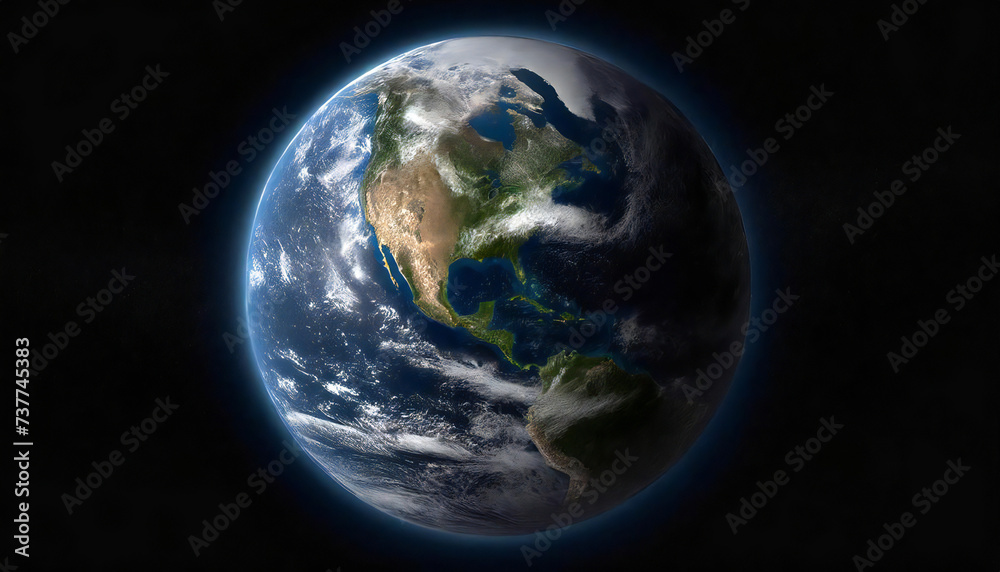 宇宙から見た地球のイメージ。宇宙空間。地球。An image of the Earth seen from space. outer space. Earth.