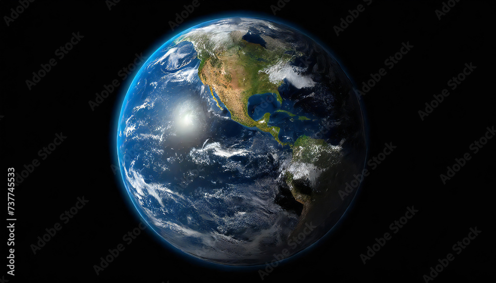 宇宙から見た地球のイメージ。宇宙空間。地球。An image of the Earth seen from space. outer space. Earth.