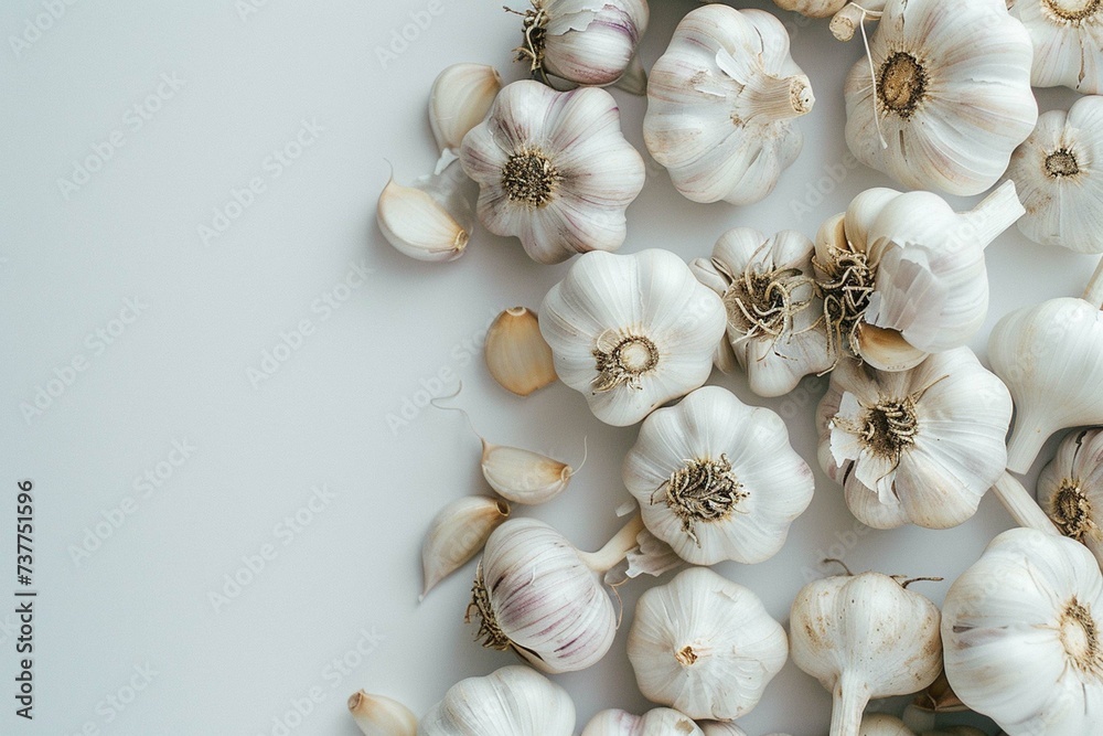 garlic in white background garlic in white background