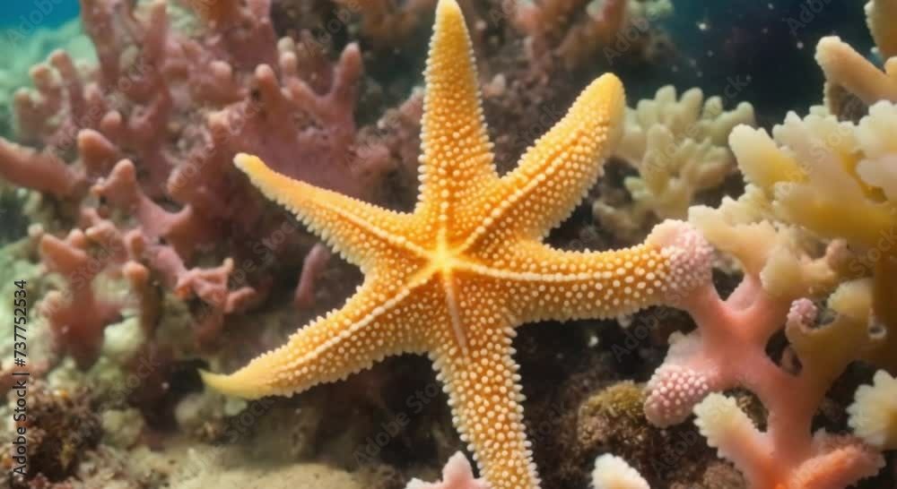 The most amazing starfish on the coral reef The most amazing starfish on the coral reef