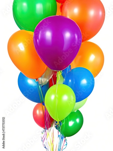 brightly colored balloons