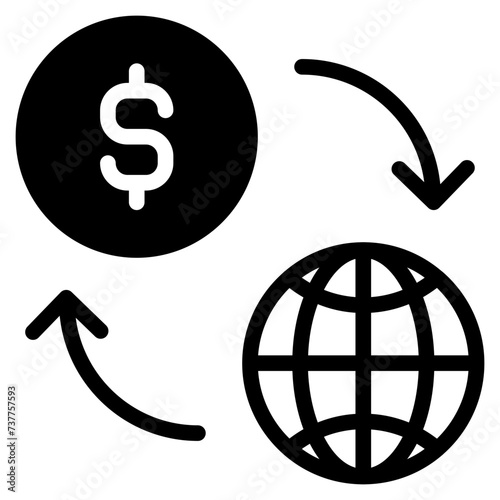 global money flow icon