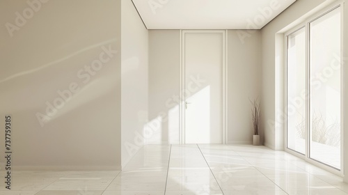 Elegant Glass Door Entrance Hall with Minimalist Design