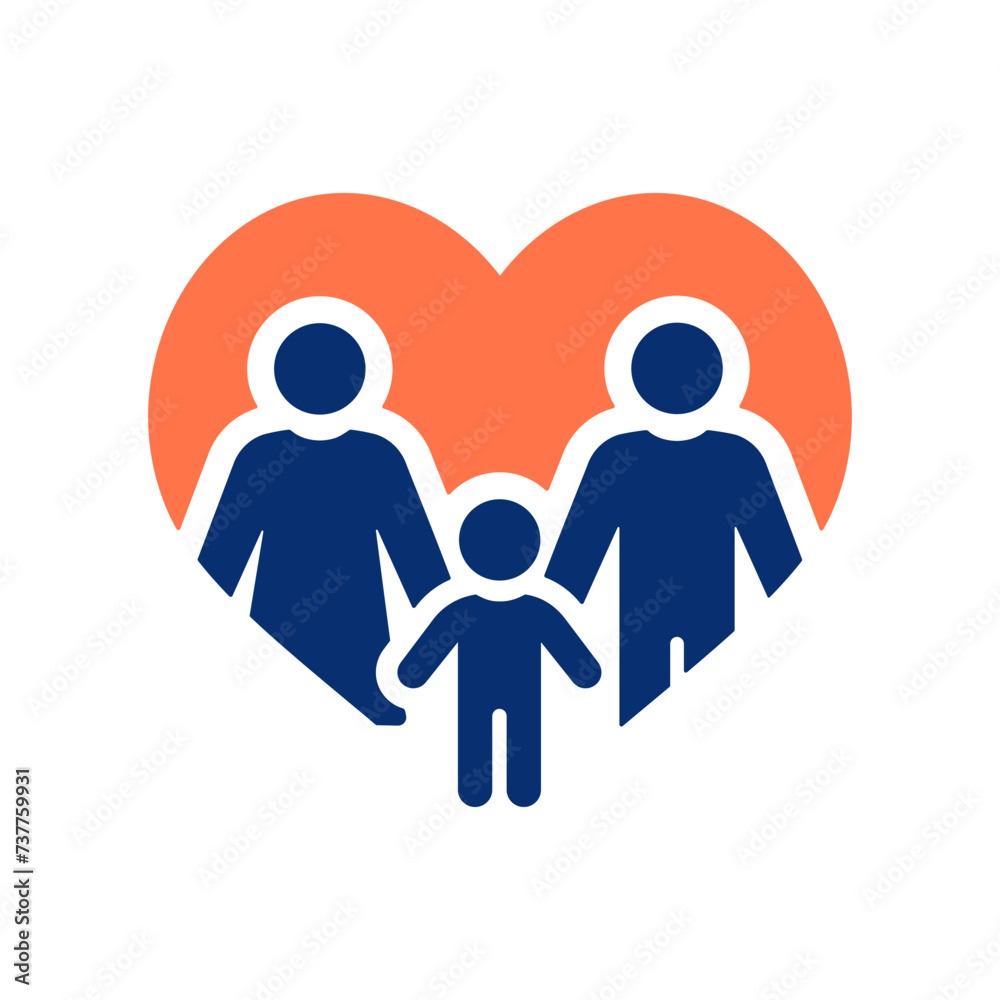 Family love solid icon. Vector illustration isolated on white background. Family love solid icon. Vector illustration isolated on white background.