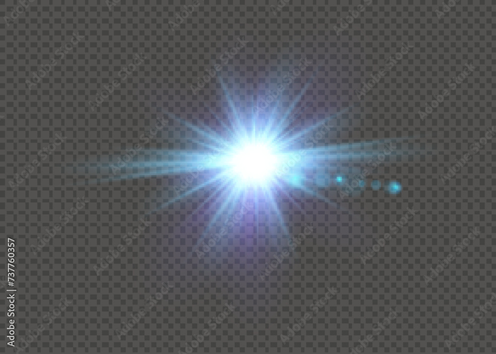 Vector transparent sunlight special lens flare light effect.