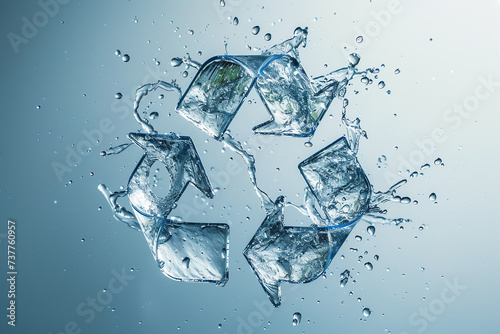 recycling water sign concept, AI generated 