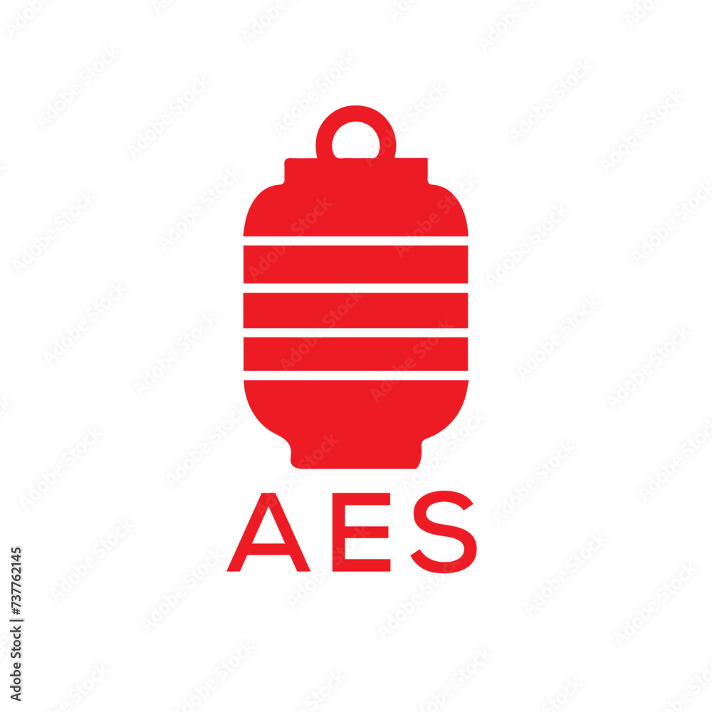 Obraz premium AES Letter Logo