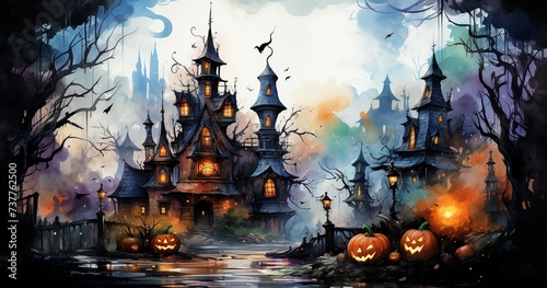 Watercolor background - Halloween