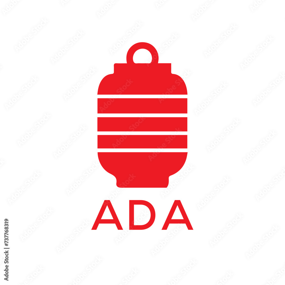 Fototapeta premium ADA Letter logo design template vector. ADA Business abstract connection vector logo. ADA icon circle logotype. 