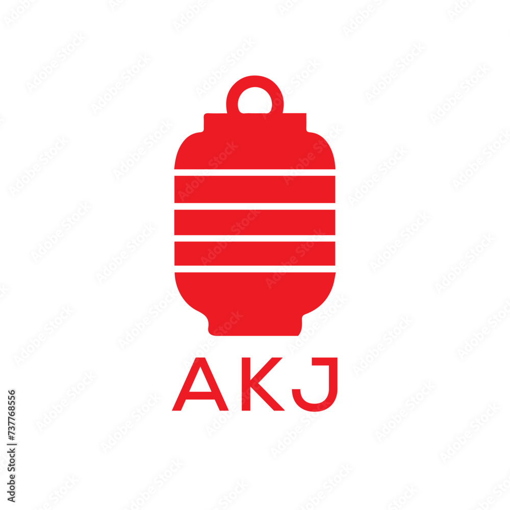 Obraz premium AKJ Letter logo design template vector. AKJ Business abstract connection vector logo. AKJ icon circle logotype. 