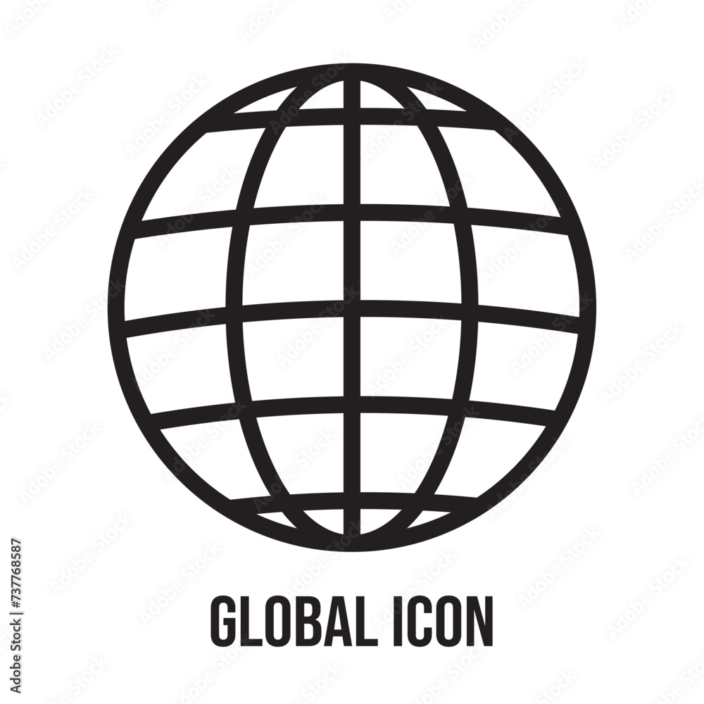 Global icon with flat style. Isolated on white background vector global icon image, simple style. used in web and template . eps 10. Global icon with flat style. Isolated on white background vector global icon image, simple style. used in web and template . eps 10.
