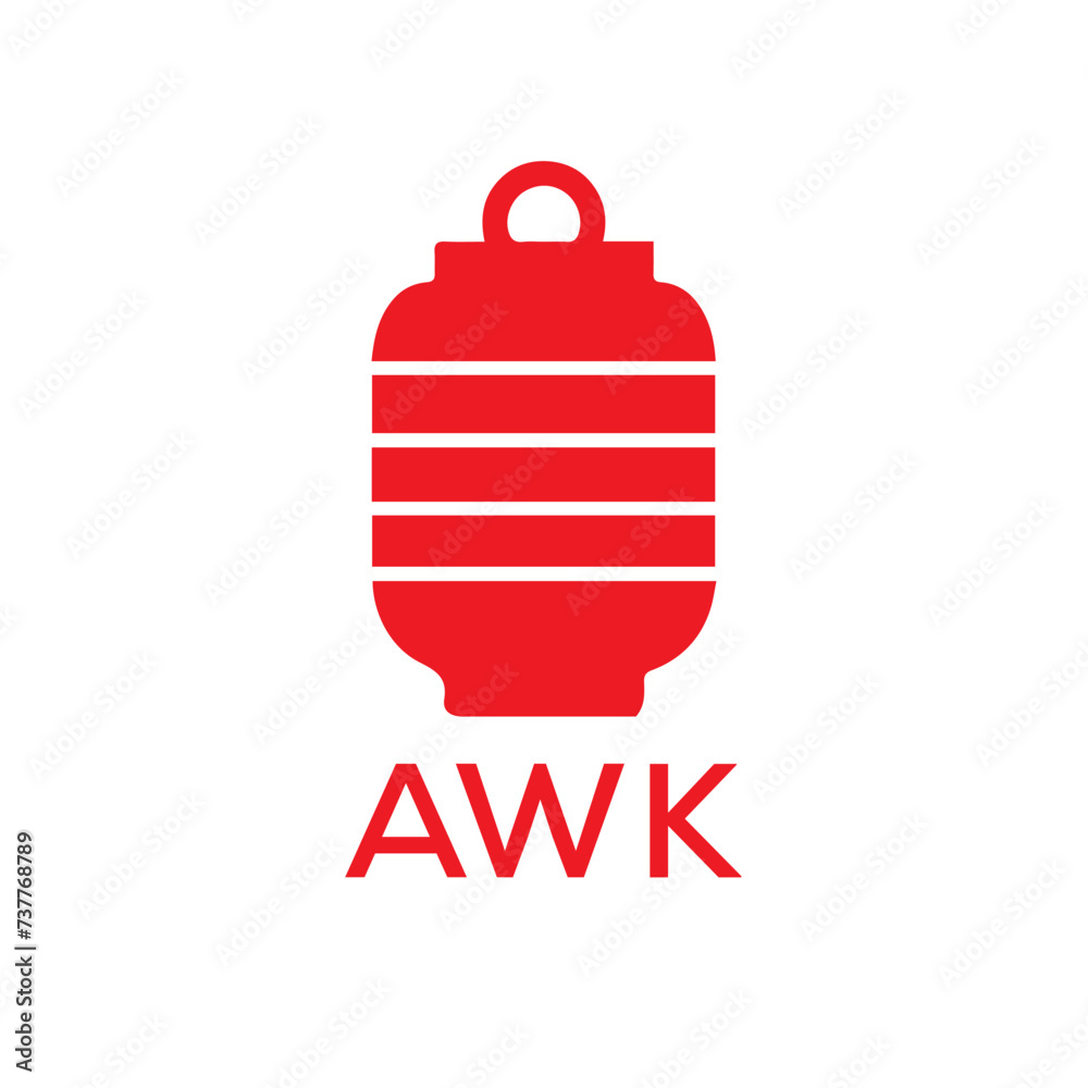 Obraz premium AWK Letter logo design template vector. AWK Business abstract connection vector logo. AWK icon circle logotype. 